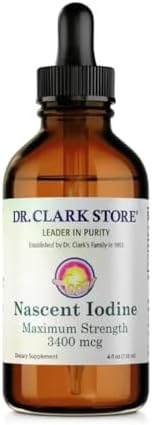 Iodo Blanco Dr. Clark (Iodo Naciente) – 4 Fl Oz, Apoya la Salud de la Tiroides y el Sistema Inmunológico - imagen 1