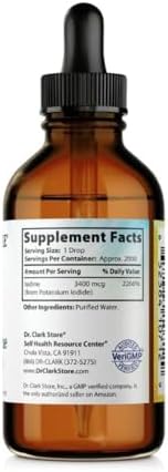 Iodo Blanco Dr. Clark (Iodo Naciente) – 4 Fl Oz, Apoya la Salud de la Tiroides y el Sistema Inmunológico - imagen 2