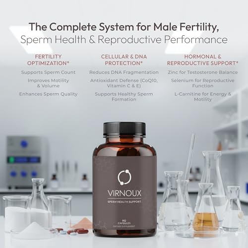 Virnoux - Aumenta el Conteo de Espermatozoides, Motilidad y Volumen – Vitaminas Prenatales para Hombres | Soporte de Salud Spermática para la - imagen 4