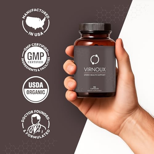 Virnoux - Aumenta el Conteo de Espermatozoides, Motilidad y Volumen – Vitaminas Prenatales para Hombres | Soporte de Salud Spermática para la - imagen 6