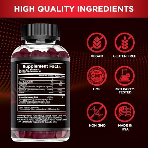 Gomitas de Berberina Effective Nutra con Canela de Ceilán | Fórmula sin azúcar de 1200mg para metabolismo y salud del corazón | Energía natural | - imagen 4