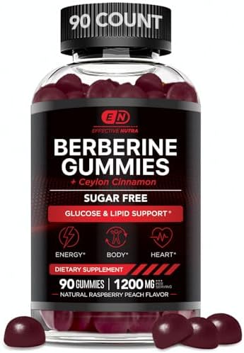 Gomitas de Berberina Effective Nutra con Canela de Ceilán | Fórmula sin azúcar de 1200mg para metabolismo y salud del corazón | Energía natural | - imagen 8