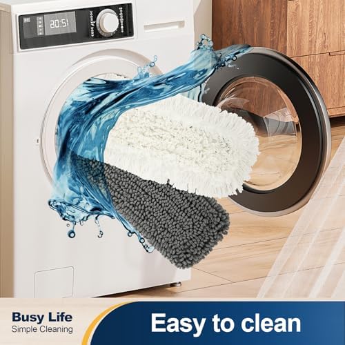 Mopa de Polvo Yocada para Limpieza de Pisos con 2 Almohadillas (Húmeda y Seca) para Madera, Cerámica, Mármol y Laminado, 51 pulgadas - imagen 7