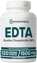 Cápsulas de EDTA 1500mg con Zeolita 98% y Cardo Mariano, 120 píldoras, Suplemento de EDTA de Calcio Disódico, Sin OGM y Sin Gluten - imagen 1
