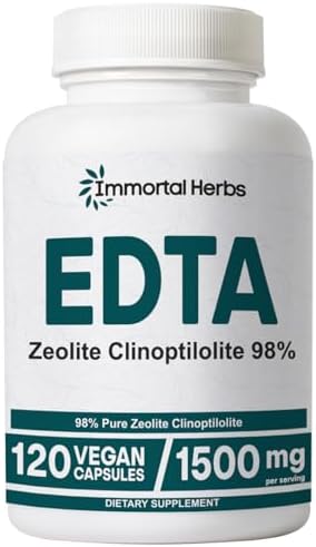Cápsulas de EDTA 1500mg con Zeolita 98% y Cardo Mariano, 120 píldoras, Suplemento de EDTA de Calcio Disódico, Sin OGM y Sin Gluten - imagen 1