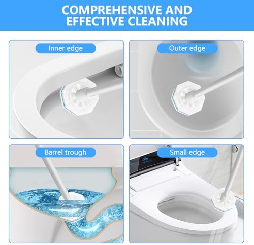 Recargas desechables de 50 piezas para varita de inodoro Clorox, cabezales octagonales mejorados compatibles para limpieza de baño y sanitario - imagen 5