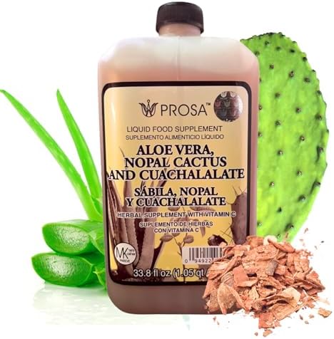 YERBERO - PROSA Suplemento Herbal de Aloe Vera, Nopal y Cuachalalate – 33.8 fl oz (1.05 qt / 1L) – con Vitamina C para Digestión e Inmunidad - imagen 1