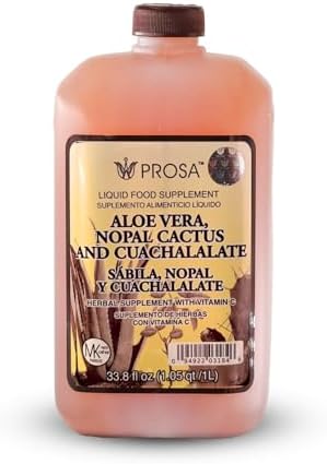 YERBERO - PROSA Suplemento Herbal de Aloe Vera, Nopal y Cuachalalate – 33.8 fl oz (1.05 qt / 1L) – con Vitamina C para Digestión e Inmunidad - imagen 2