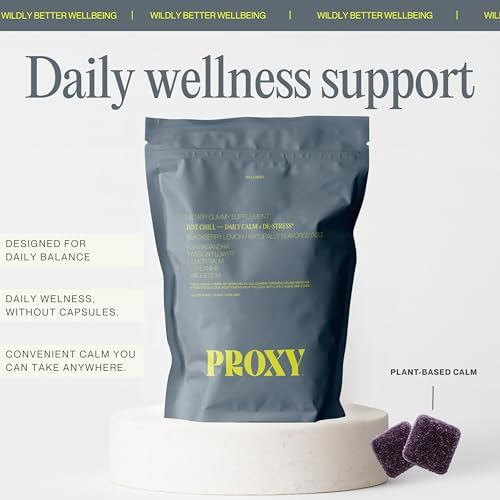 PROXY Just Chill Gomas de Alivio del Estrés | Calma Diaria con Ashwagandha, Magnesio, L-Teanina, Bálamo de Limón y Flor de Pasión | Soporte Natural - imagen 3
