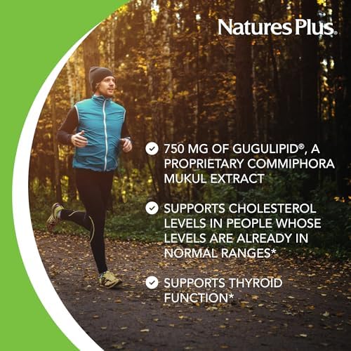 NaturesPlus Herbal Actives Gugulipid, Liberación Prolongada 1000 mg, 2.5% Guggulsteronas - 30 Tabletas Veganas - Suplemento Botánico Ayurvédico - Sin - imagen 4