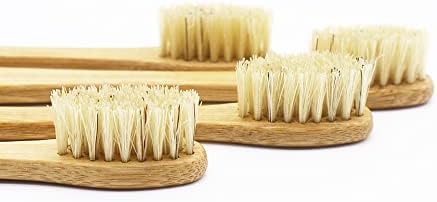 Cepillos de Dientes Gaia Guy de Bambú y Cerda de Jabalí (Paquete de 4) + Estuche de Viaje y Hilo Dental de Seda | Set Dental Ecológico y Compostable - imagen 7