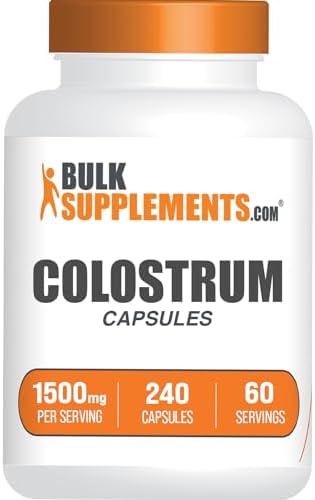 Cápsulas de Colostro BulkSupplements.com - Suplemento de Colostro Bovina, Sin Gluten, 240 Cápsulas (Paquete de 1) - imagen 1