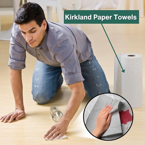 Paquete de Toallas de Papel Kirkland Premium, 6 Rollos, 160 Hojas por Rollo, 2 Capas, Absorbentes y Resistentes, Incluye Llavero Multiusos, Color - imagen 4