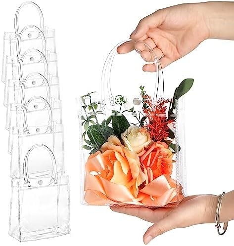 ZENFUN 80 Piezas de Bolsas de Regalo Transparentes de PVC con Asa, Bolsas Reutilizables para Fiestas, Ideal para Bodas, Baby Shower y Cumpleaños (16 - imagen 3