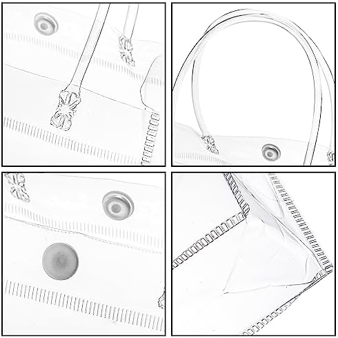 ZENFUN 80 Piezas de Bolsas de Regalo Transparentes de PVC con Asa, Bolsas Reutilizables para Fiestas, Ideal para Bodas, Baby Shower y Cumpleaños (16 - imagen 5