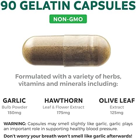 Suplemento para el Apoyo de la Presión Arterial (SIN OGM) - Hierbas Naturales, Vitaminas y Bayas Premium - Alta Dosis de Extracto de Espino - 90 - imagen 4