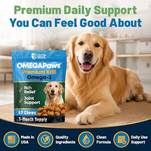 Omega 3 para Perros – Suplemento Premium de Aceite de Pescado y Aceite de Kril en Galletas para Piel Irritada, Caída de Pelo, Pelaje y Articulaciones - imagen 6