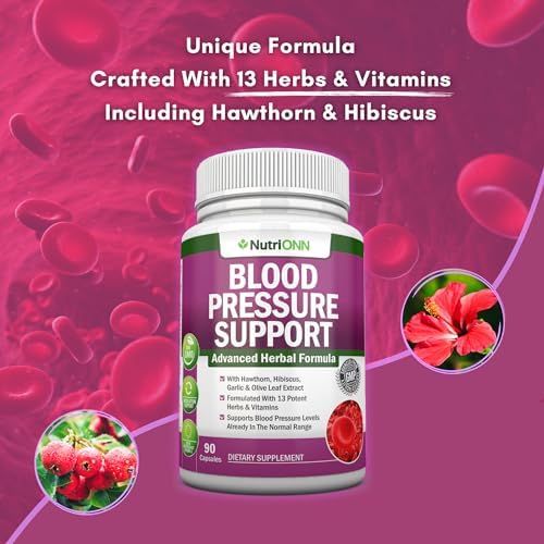 Suplemento para la Presión Arterial - 13 Hierbas y Vitaminas - con Espino, Hibisco, Ajo y Extracto de Hoja de Olivo - Cápsulas de Alta Potencia - 90 - imagen 5