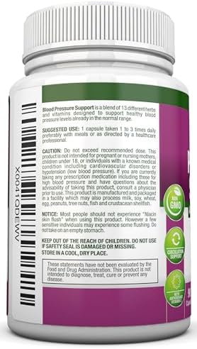 Suplemento para la Presión Arterial - 13 Hierbas y Vitaminas - con Espino, Hibisco, Ajo y Extracto de Hoja de Olivo - Cápsulas de Alta Potencia - 90 - imagen 8