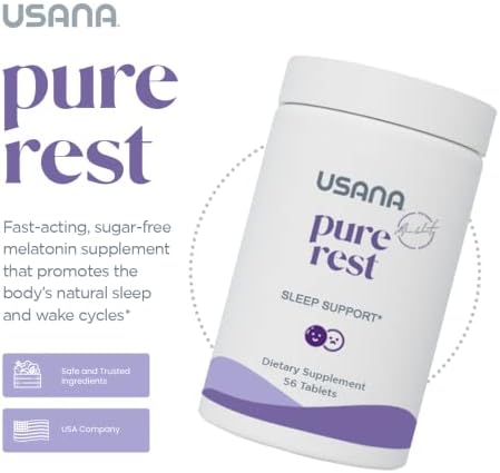 Suplemento de Melatonina USANA Pure Rest para Apoyo al Sueño – Acción Rápida – Sin Azúcar - 56 Tabletas - imagen 3