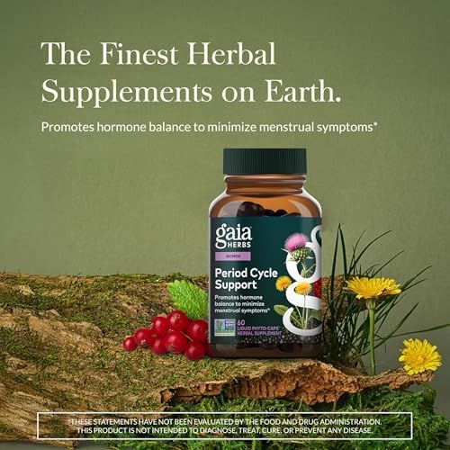 Gaia Herbs Apoyo para el Ciclo Menstrual - Equilibrio Hormonal y Alivio de PMS* - Suplemento Herbal con Baya de Vitex y Schisandra - Sin Gluten, - imagen 2