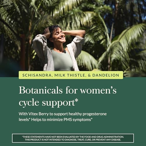 Gaia Herbs Apoyo para el Ciclo Menstrual - Equilibrio Hormonal y Alivio de PMS* - Suplemento Herbal con Baya de Vitex y Schisandra - Sin Gluten, - imagen 5