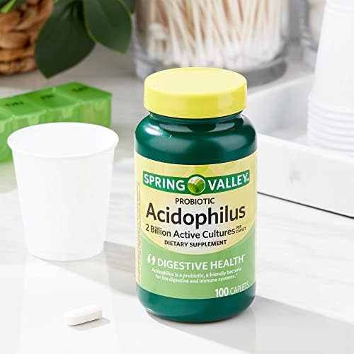 Suplemento de Acidophilus Spring Valley, Probióticos para Hombres y Mujeres, Apoya la Salud Digestiva, 100 Cápsulas con 2 Mil Millones de Cultivos - imagen 5
