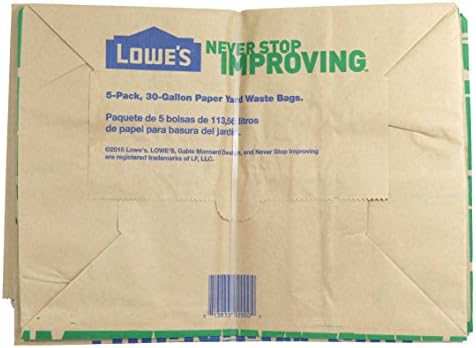 Bolsas de Papel para Jardín y Desechos de 30 Galones (25 Piezas) Lowe's H&PC-75419, Versión Original - imagen 4