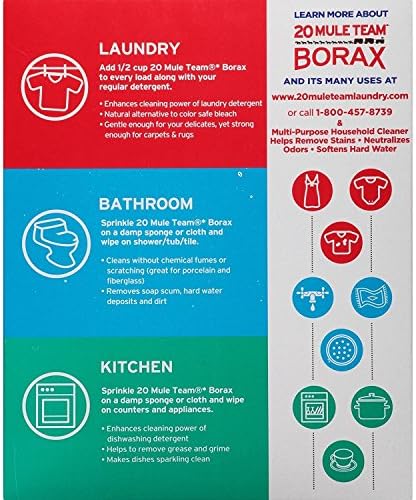 20 Mule Team Borax Aditivo para Detergente y Limpiador Multiusos, 65 Onzas - Paquete de 2 - imagen 2