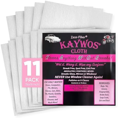 Paquete de 11 Paños de Microfibra Kaywos Zezo-Fiber - Toallas Premium Absorbentes para Autos, Cocina, Vidrio y Superficies Automotrices, - imagen 1