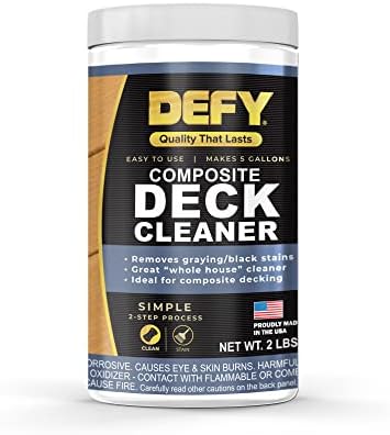 Limpiador de Decks Compuesto DEFY - Biodegradable, Elimina Suciedad y Mugre, Seguro para Plantas - Contenedor de 2 lb - imagen 1