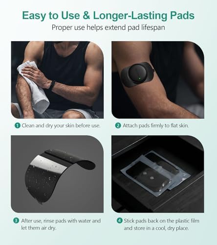 Pads de Repuesto Medcursor para Unidad TENS, Paquete de 8 Electrodos con Fuerte Cierre Magnético, Hidrogel Biocompatible, Reutilizables 30 Veces, - imagen 3