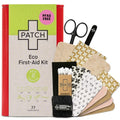 Kit de ros Auxilios Patch Eco, 77 Piezas de Curitas Hipoalergénicas en Tamaños Grande y Pequeño, Sin Látex, para Piel Sensible, en Lata Reutilizable - imagen 1