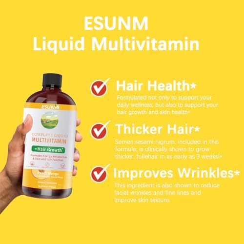 Multivitamínico Líquido Completo + Crecimiento Capilar, Promueve Metabolismo Energético y Función de Piel y Cabello | Vitamina C D | Vitaminas B | - imagen 2