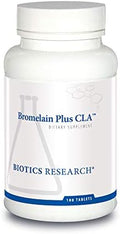Biotics Research Bromelain Plus CLA - Suplemento de Bromelina y Papaína para Apoyo Enzimático y Confort Muscular, 100 Tabletas - imagen 1