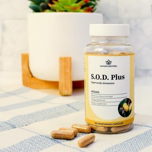 Suplemento Nature Restore S.O.D. de Superóxido Dismutasa, 4,000 IU de actividad similar a SOD, vegano, 90 cápsulas, sin OGM, sin gluten - imagen 2