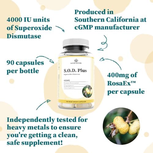Suplemento Nature Restore S.O.D. de Superóxido Dismutasa, 4,000 IU de actividad similar a SOD, vegano, 90 cápsulas, sin OGM, sin gluten - imagen 4