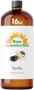 Aceites Esenciales Sun - Aceite Esencial de Vainilla 16 oz para Difusor, Piel, Cabello, Humidificador, Aromaterapia, Velas, Lociones y Jabones - imagen 1