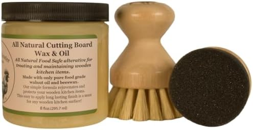 Aceite de Nuez Refinado y Cera de Abejas - Aceite Natural sin Fragancia para Tablas de Cortar y Acondicionador de Madera - Cera para Aplicación Fácil - imagen 6