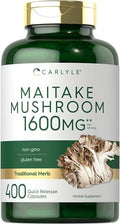 Suplemento de Champiñón Maitake Carlyle | 400 Cápsulas | Extracto Herbal Tradicional | Sin OGM y Libre de Gluten - imagen 1