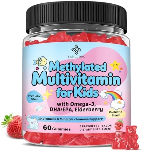 Gomitas Multivitamínicas para Niños con Omega-3 (DHA+EPA), B12 Metilada, Folato, B6, B2, Saúco, Vitaminas D3, C, A, E, Zinc, Postbióticos, Colina | - imagen 1