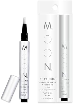 Lápiz Blanqueador MOON, Menta Platino, 0.09 Fl Oz, Suave con los Dientes, Blanquea con Antioxidantes y Aceites Esenciales, Gel Vegano en Aplicador - imagen 1