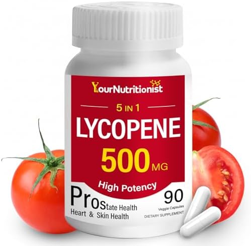 Suplemento para Hombres Your Nutritionist Lycopene 500MG 5 en 1 | Apoya la Salud del Corazón y la Piel | Con Extracto de Palma Enana, Aceite de - imagen 1