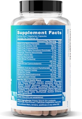 Suplemento Multivitamínico Avanzado Next Gen Multi para Hombre - Mezcla 26 en 1 para Crecimiento de Barba y Cabello, Salud Reproductiva, Metabolismo, - imagen 7
