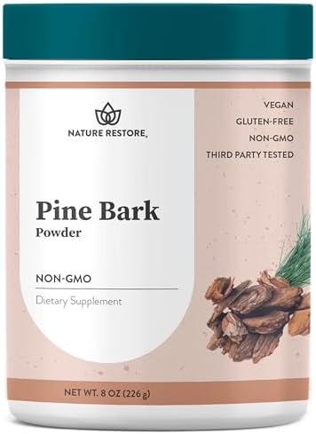 Extracto de Corteza de Pino en Polvo Nature Restore, 8 oz/226 g, Estandarizado al 95% de Proantocianidinas, Vegano, Sin Gluten, No Transgénico - imagen 1