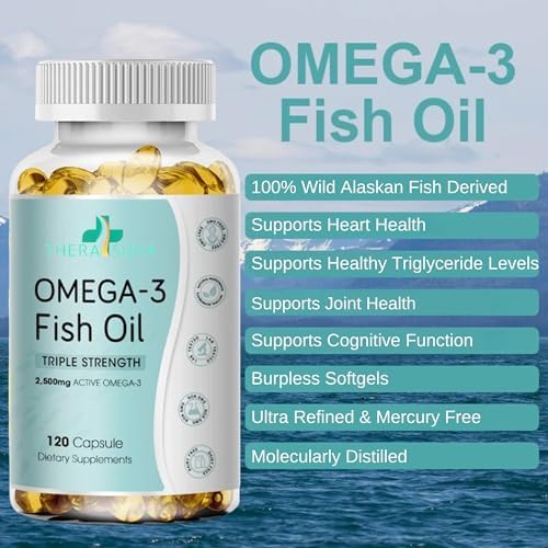 Aceite de Pescado Silvestre de Alaska Triple Fuerza, Omega-3 2500mg, EPA 1300mg + DHA 1200mg, Suplemento para Corazón y Articulaciones, 120 Cápsulas - imagen 2