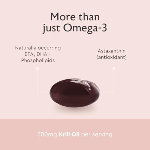 Alaya Naturals - Suplemento de Aceite de Kril Antártico 500mg con Fosfolípidos, EPA/DHA Omega 3 y Astaxantina - No GMO - 60 Cápsulas Blandas - imagen 3