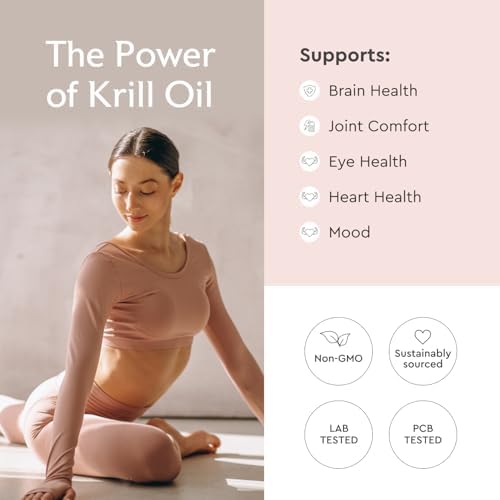 Alaya Naturals - Suplemento de Aceite de Kril Antártico 500mg con Fosfolípidos, EPA/DHA Omega 3 y Astaxantina - No GMO - 60 Cápsulas Blandas - imagen 4