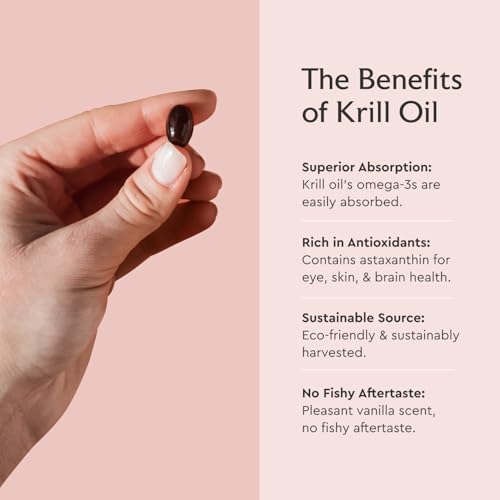 Alaya Naturals - Suplemento de Aceite de Kril Antártico 500mg con Fosfolípidos, EPA/DHA Omega 3 y Astaxantina - No GMO - 60 Cápsulas Blandas - imagen 5