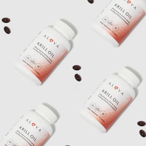 Alaya Naturals - Suplemento de Aceite de Kril Antártico 500mg con Fosfolípidos, EPA/DHA Omega 3 y Astaxantina - No GMO - 60 Cápsulas Blandas - imagen 8